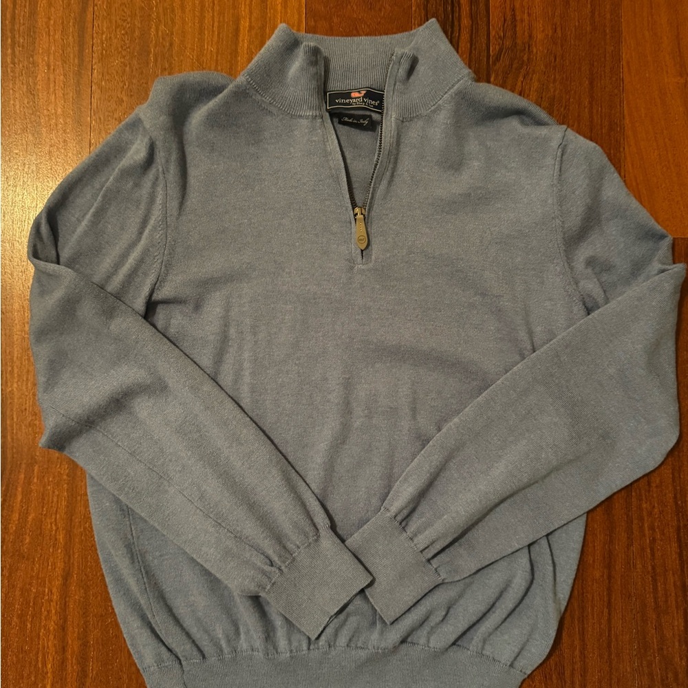 Vineyard Vines Boathouse Tipped 1/4 Zip Sweater